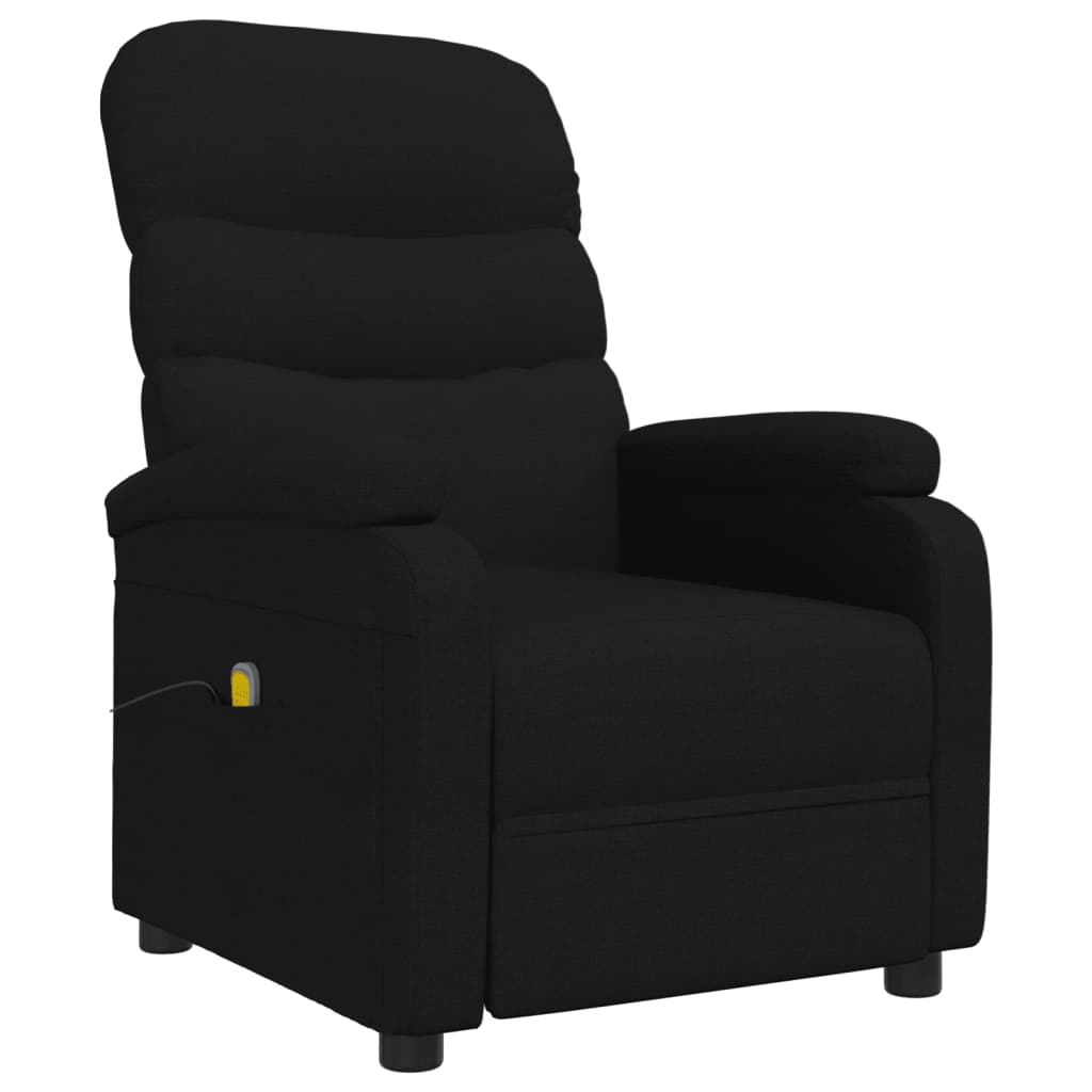 Fauteuil de massage Noir Tissu Fauteuils électriques vidaXL