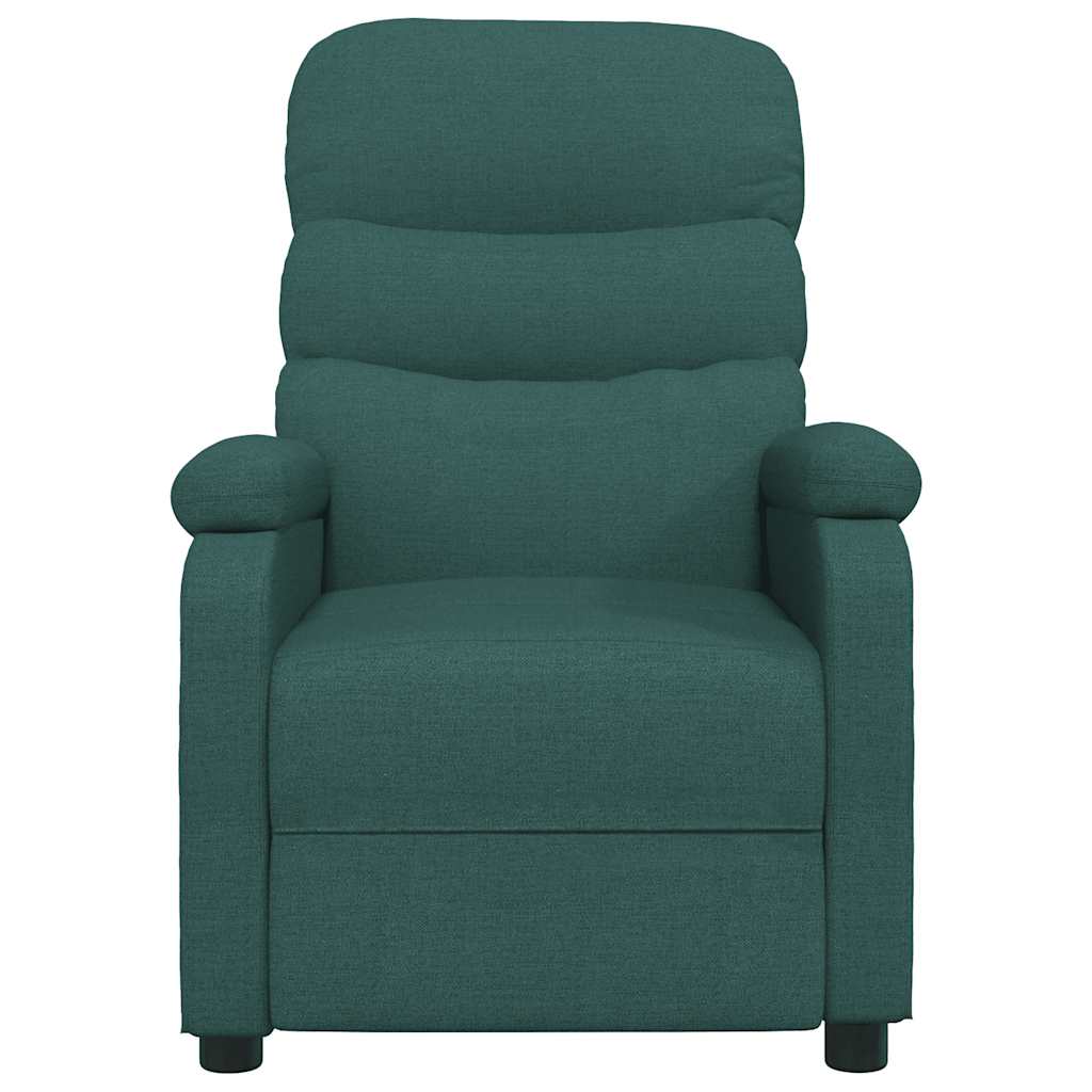 Fauteuil de massage Vert foncé Tissu