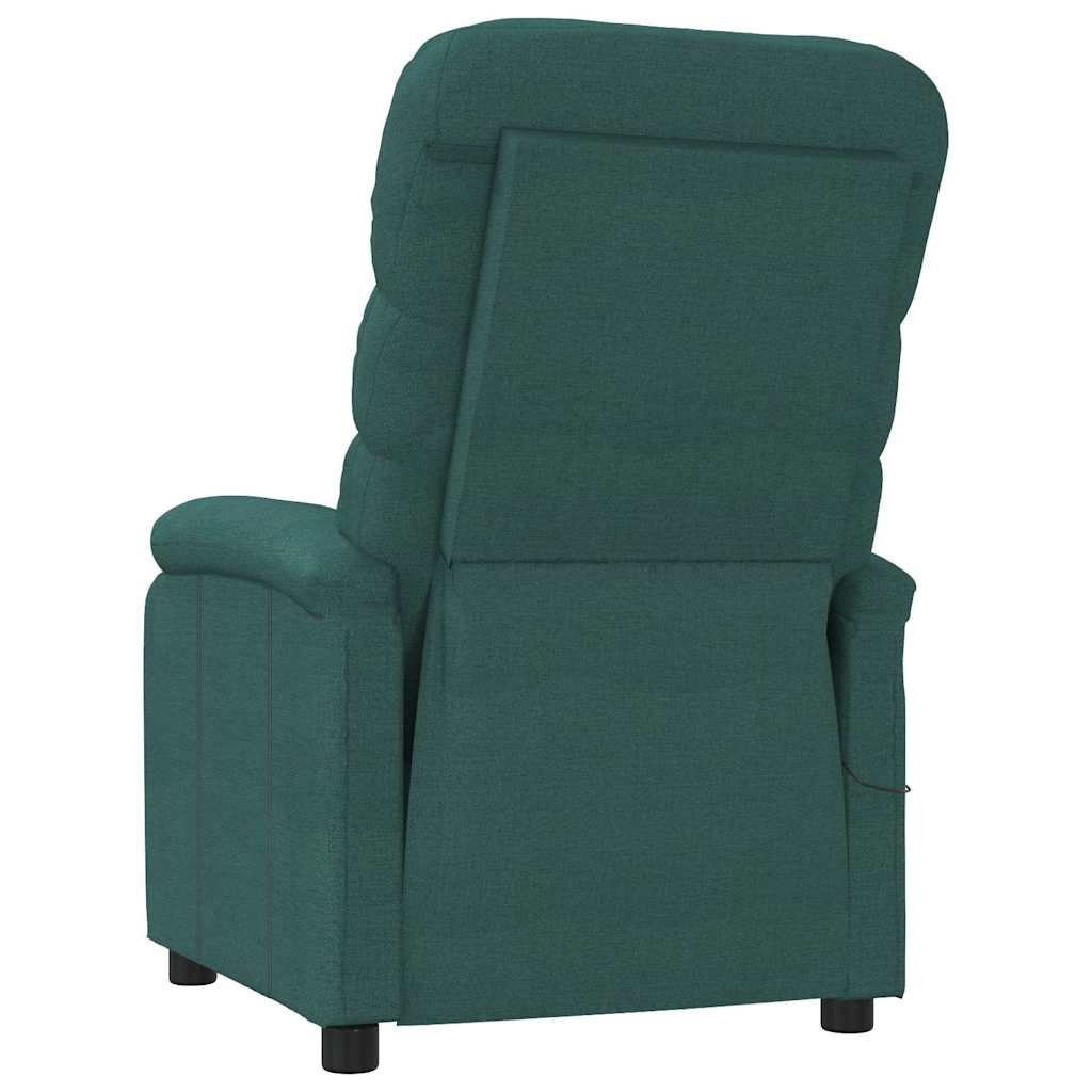 Fauteuil de massage Vert foncé Tissu