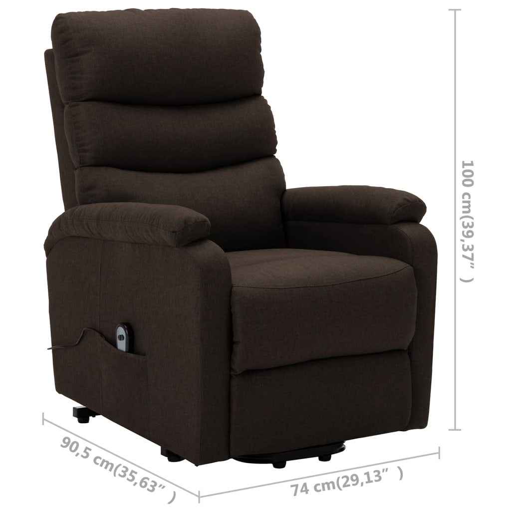 Fauteuil Marron foncé Tissu - XIOS