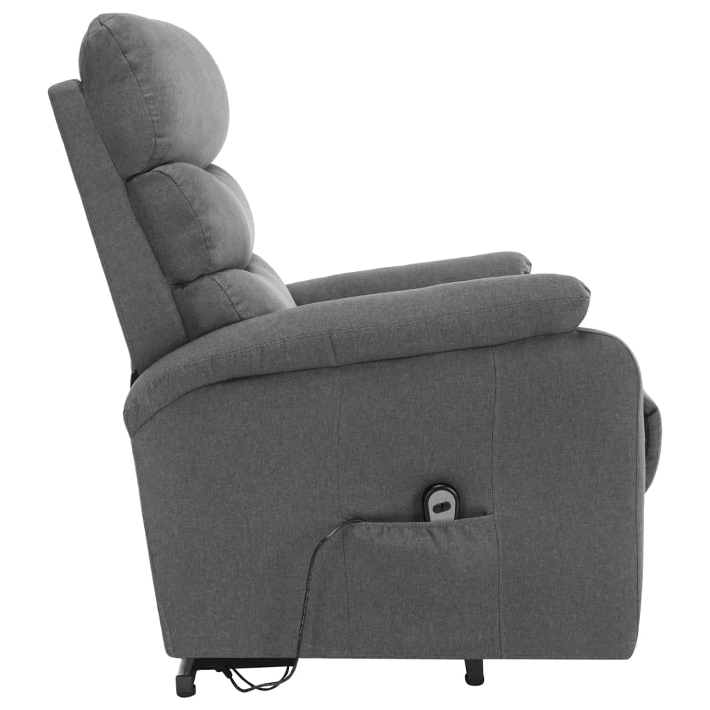 Fauteuil de massage inclinable Gris clair Tissu - XIOS