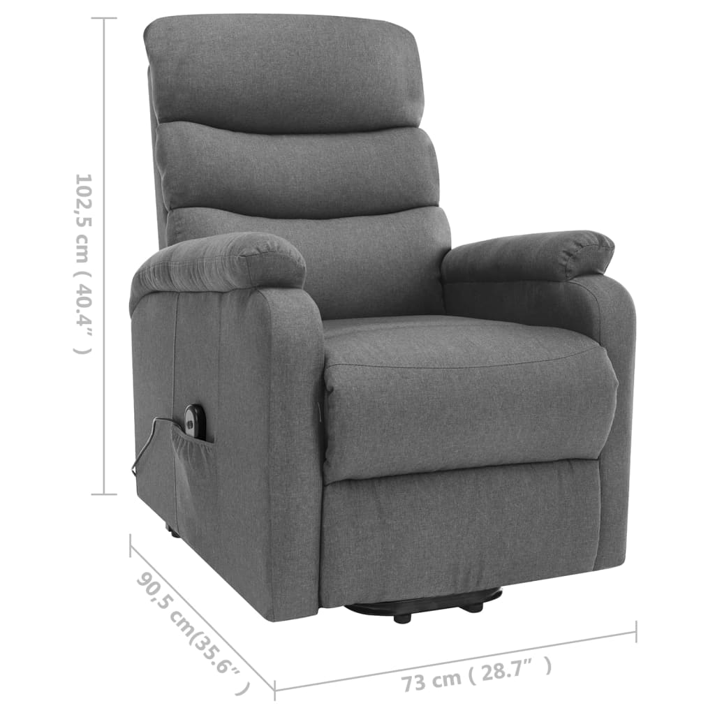 Fauteuil de massage inclinable Gris clair Tissu - XIOS