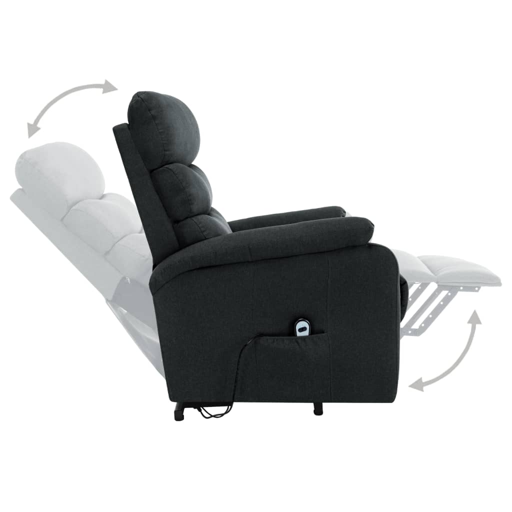Fauteuil de massage inclinable Gris foncé Tissu - XIOS