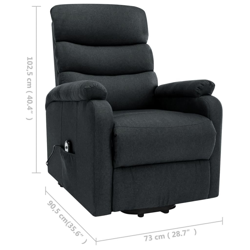 Fauteuil de massage inclinable Gris foncé Tissu - XIOS
