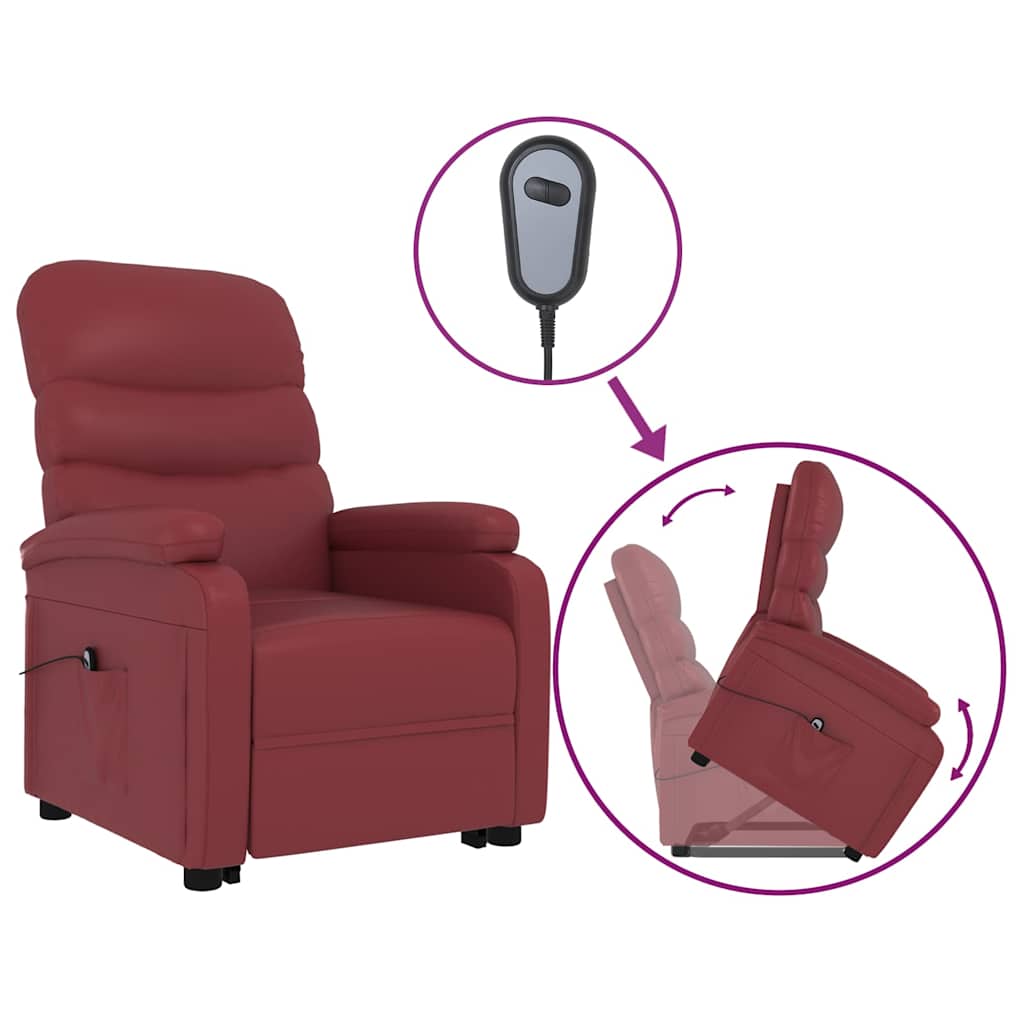 Fauteuil Rouge bordeaux Similicuir
