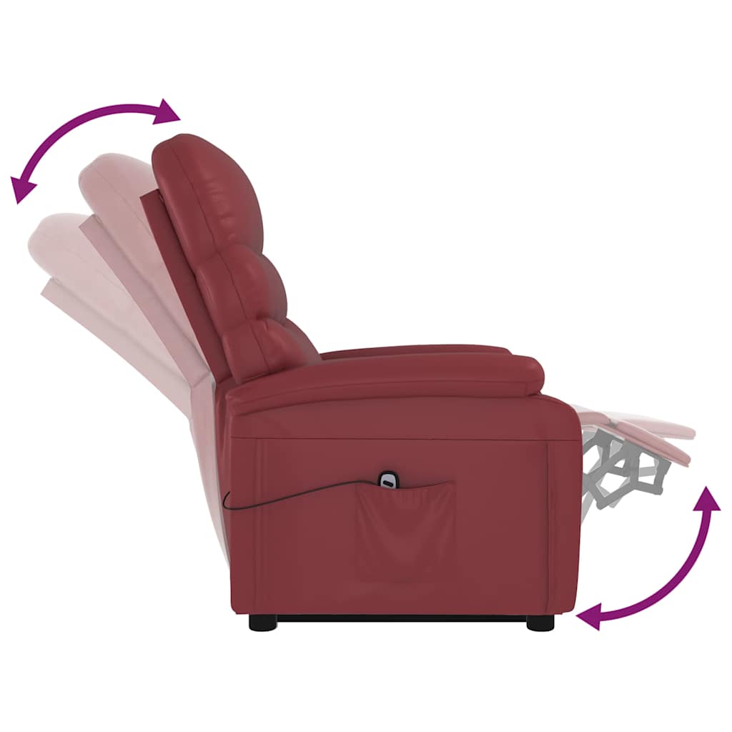 Fauteuil Rouge bordeaux Similicuir