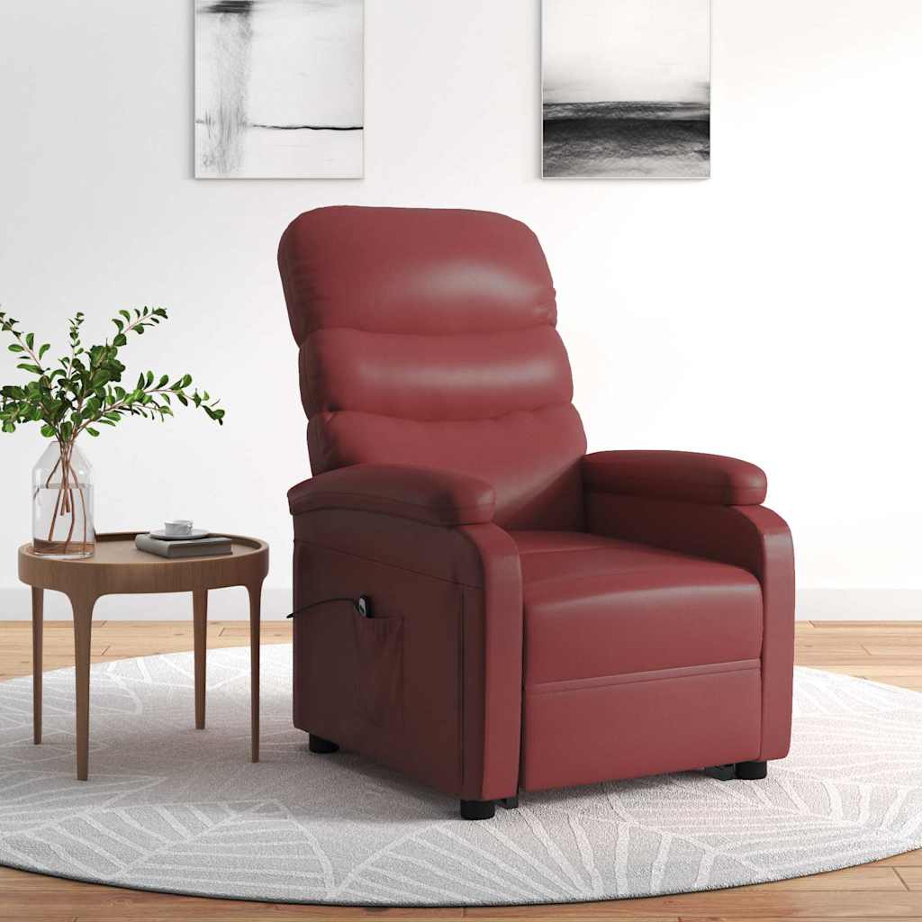 Fauteuil Rouge bordeaux Similicuir