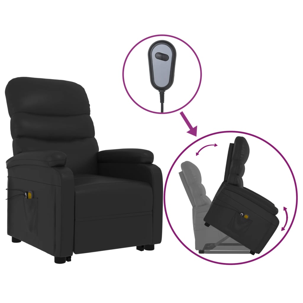 Fauteuil de massage Noir Similicuir - XIOS