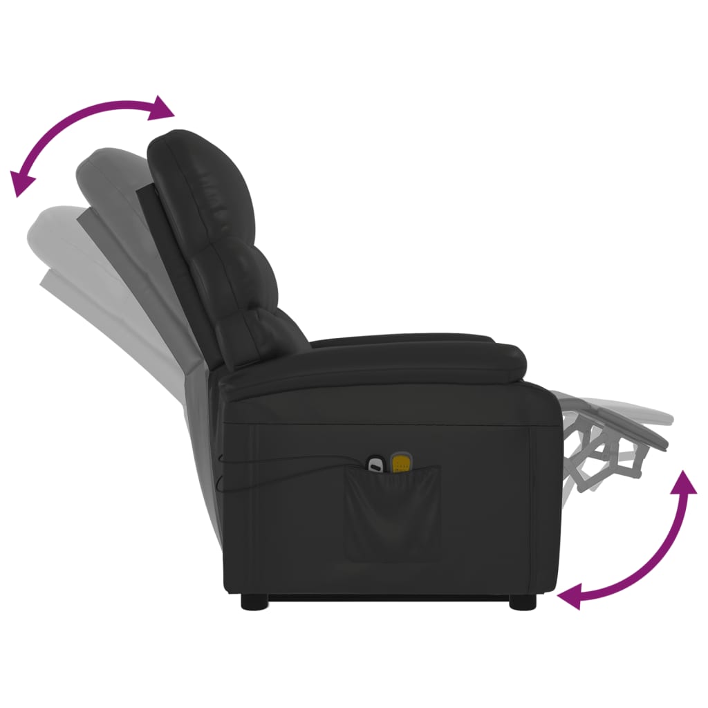 Fauteuil de massage Noir Similicuir - XIOS