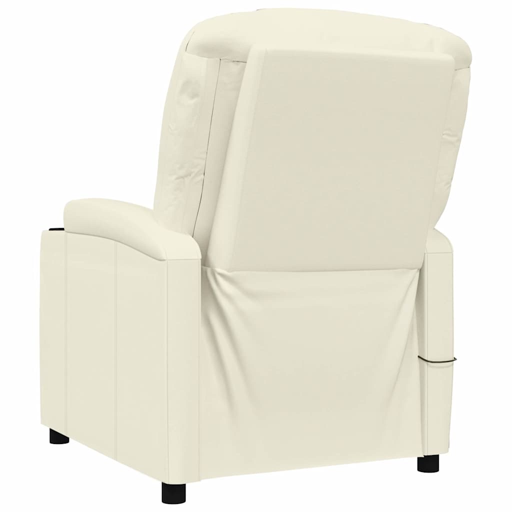 Fauteuil de massage blanc crème similicuir