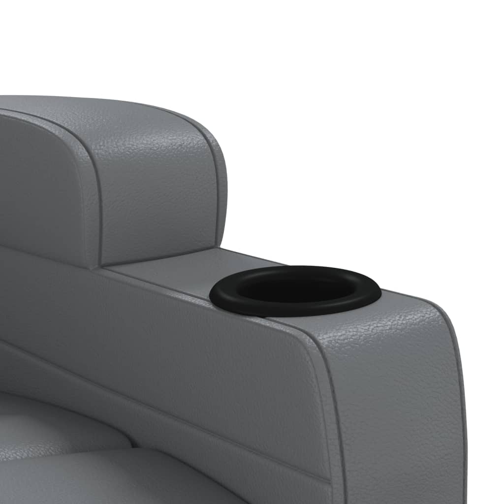 Fauteuil de massage Anthracite Similicuir