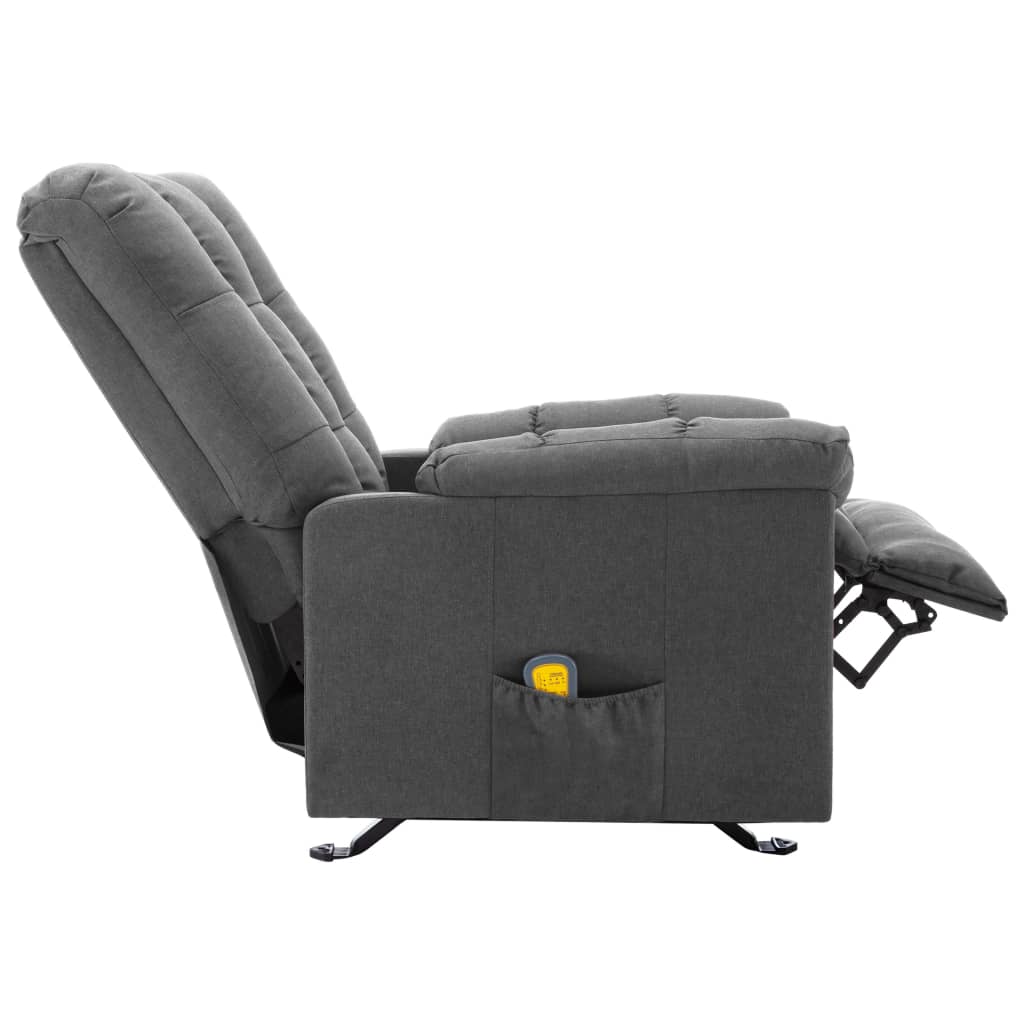 Fauteuil de massage inclinable Gris clair Tissu - XIOS