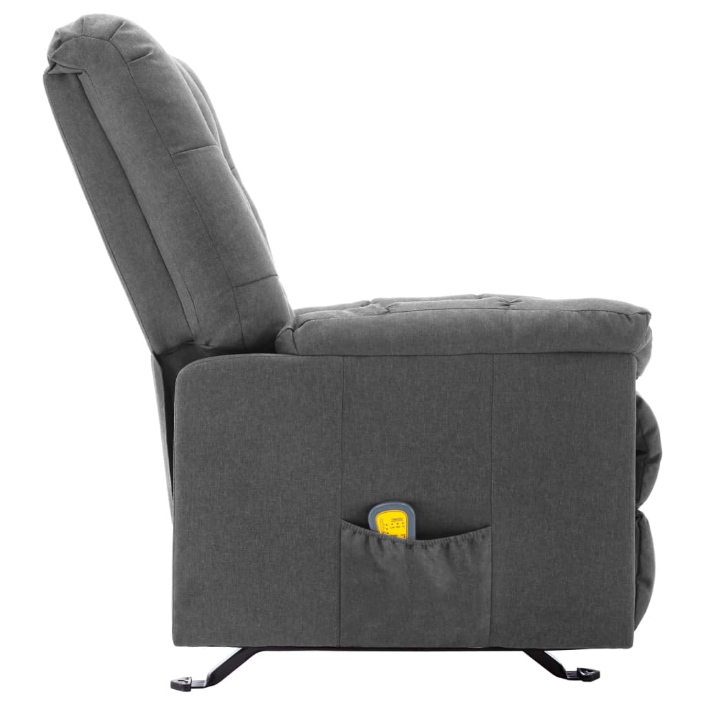 Fauteuil de massage inclinable Gris clair Tissu - XIOS