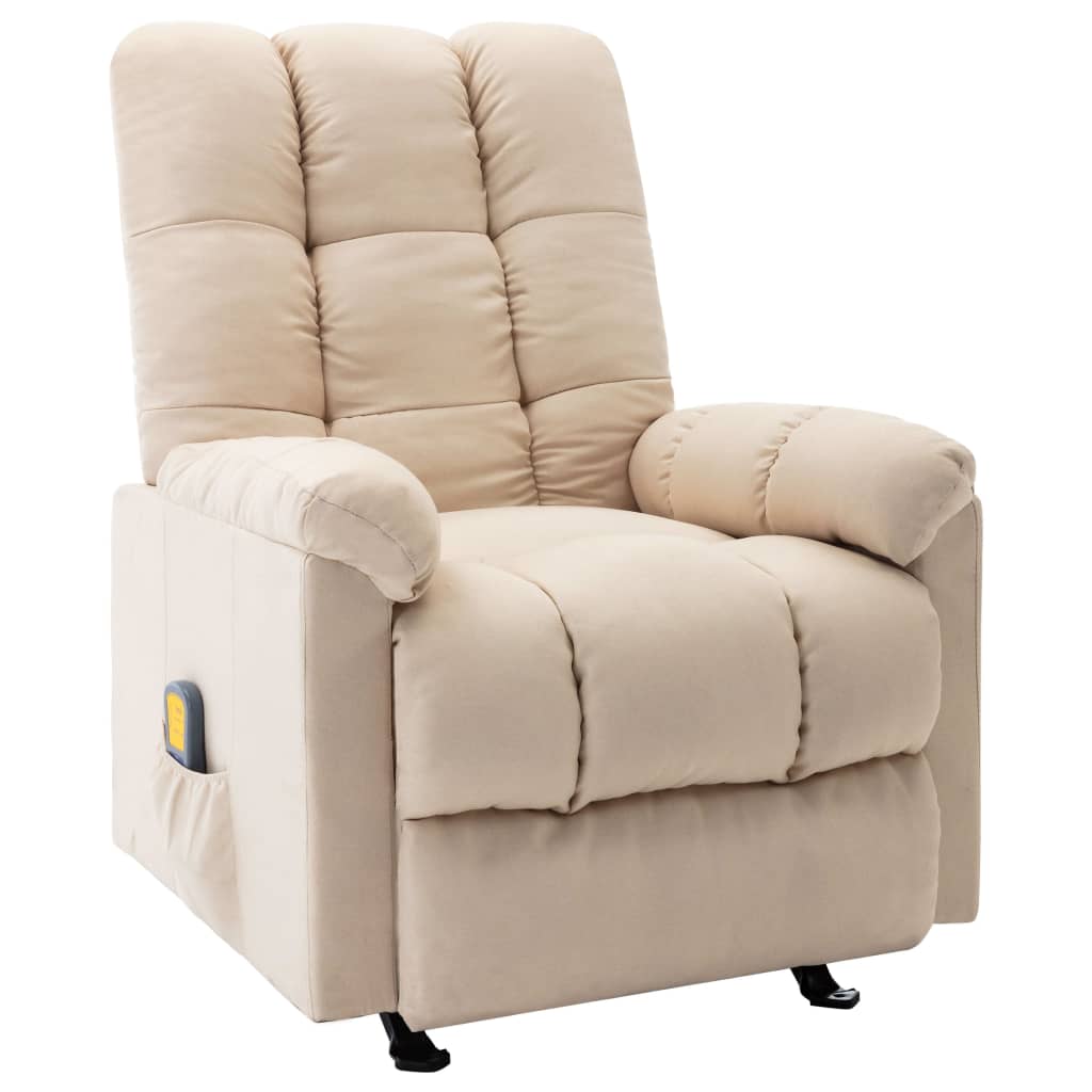 Fauteuil de massage inclinable Crème Tissu - XIOS