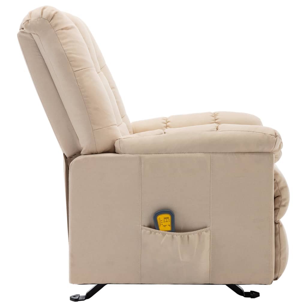 Fauteuil de massage inclinable Crème Tissu - XIOS