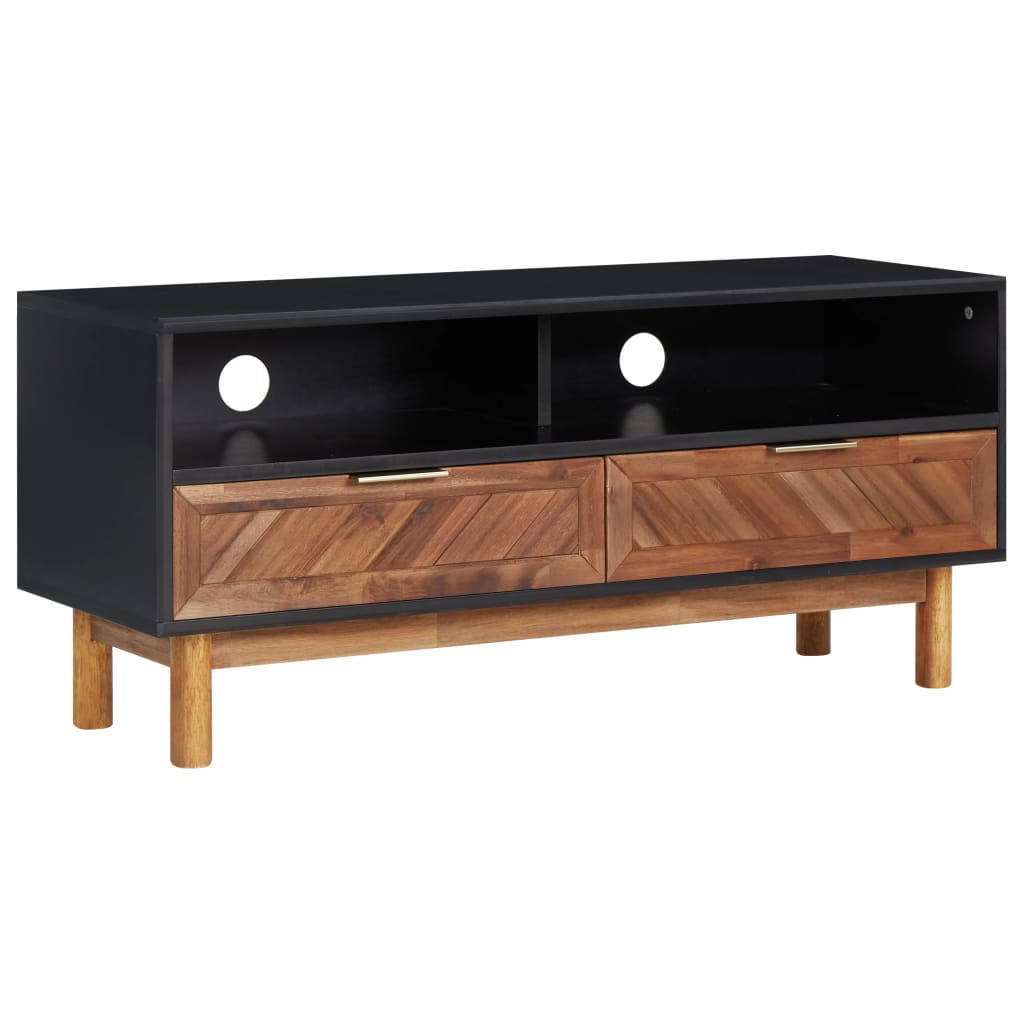Meuble TV 100x35x45 cm Bois d'acacia massif et MDF - XIOS