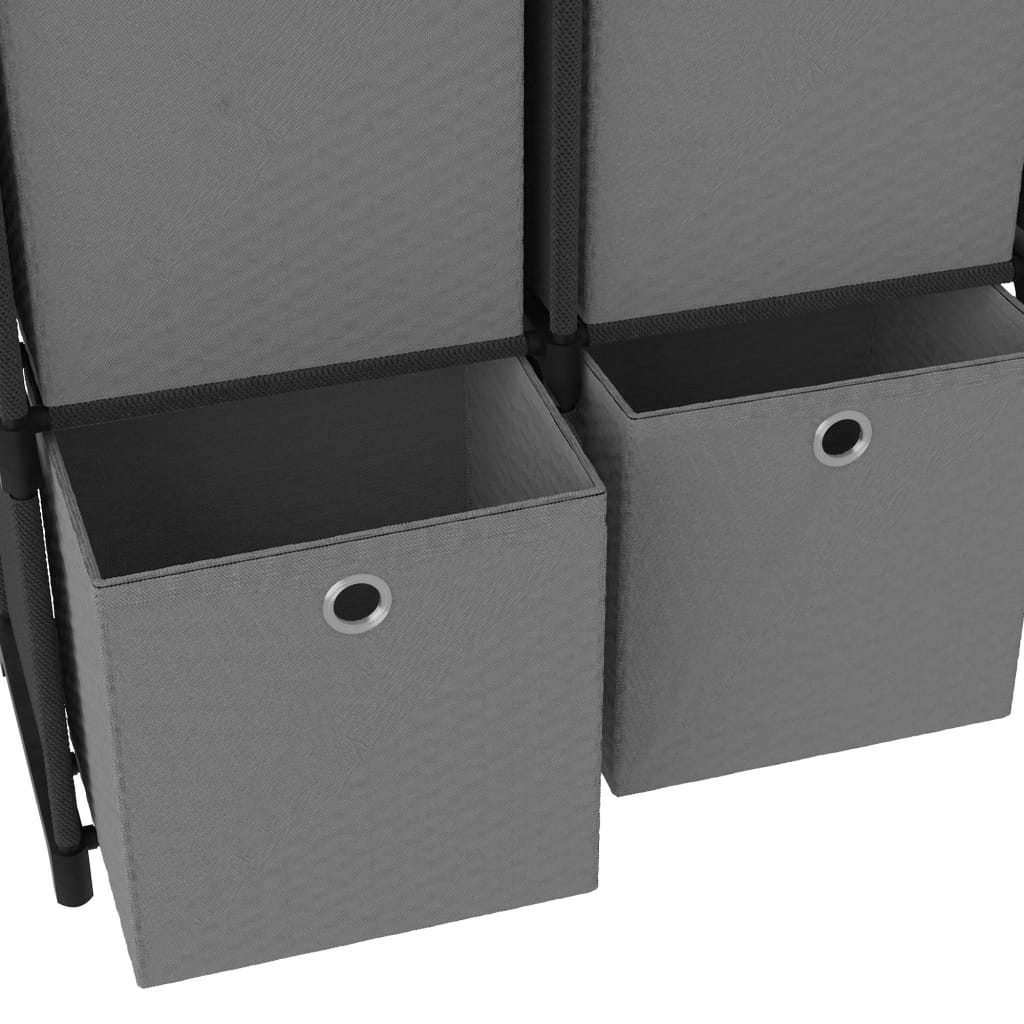 Étagère d'affichage 5 cubes et boîtes Noir 103x30x72,5 cm Tissu - XIOS