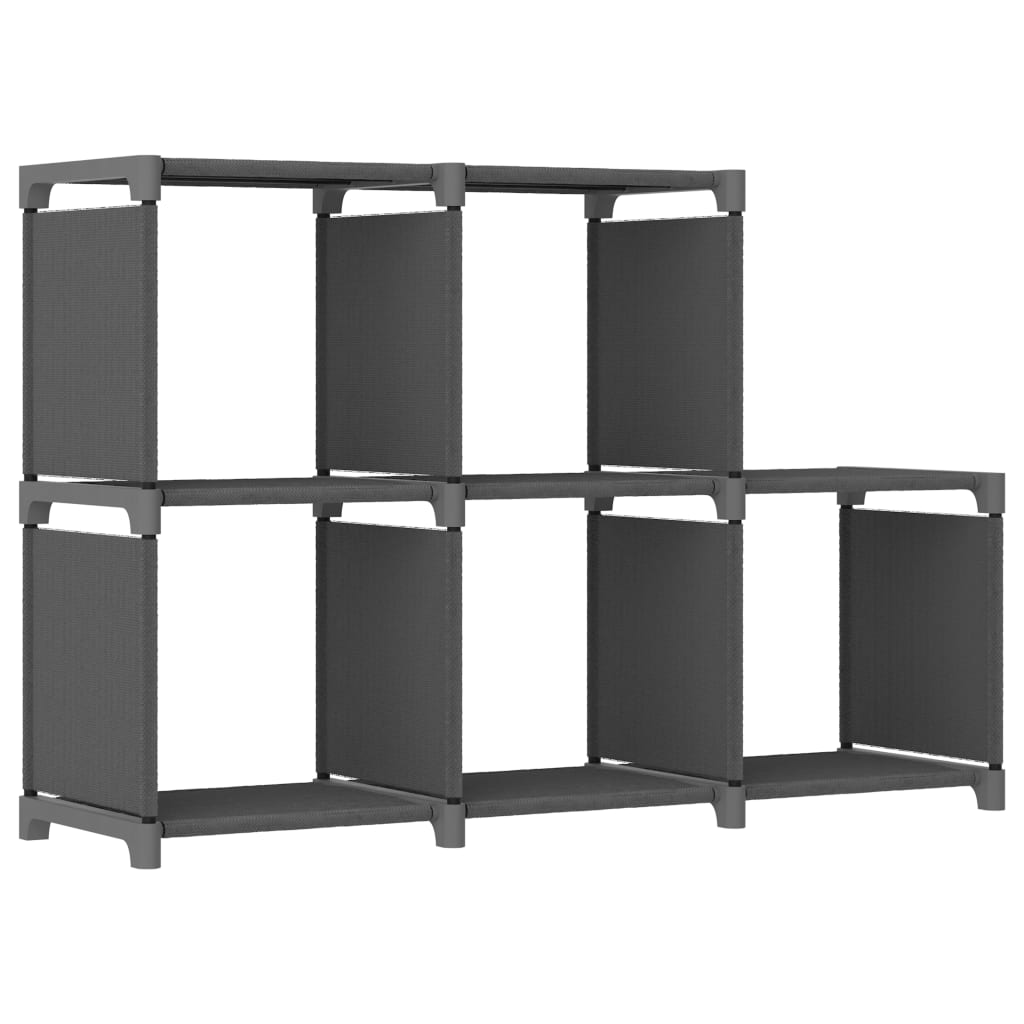 Étagère d'affichage 5 cubes Gris 103x30x72,5 cm Tissu - XIOS