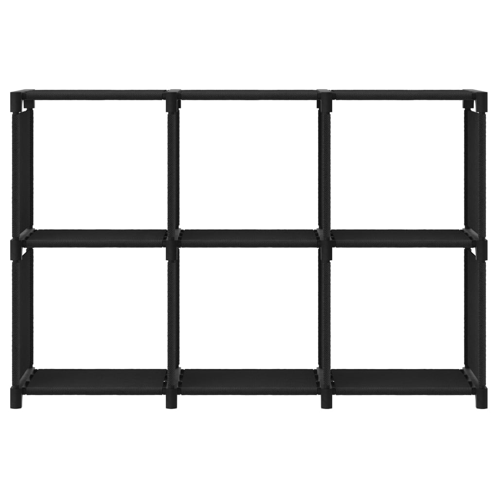 Étagère d'affichage 6 cubes Noir 103x30x72,5 cm Tissu - XIOS
