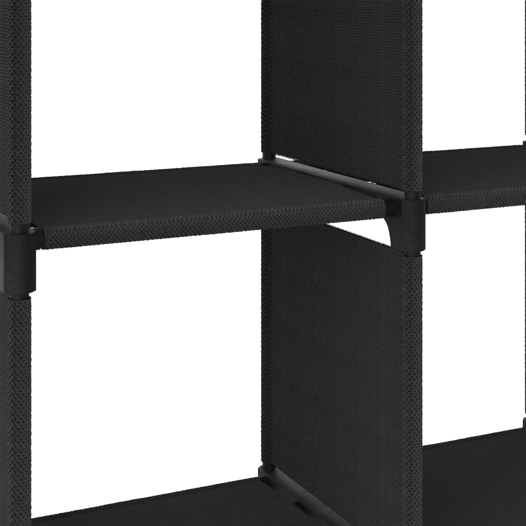Étagère d'affichage 6 cubes Noir 103x30x72,5 cm Tissu - XIOS
