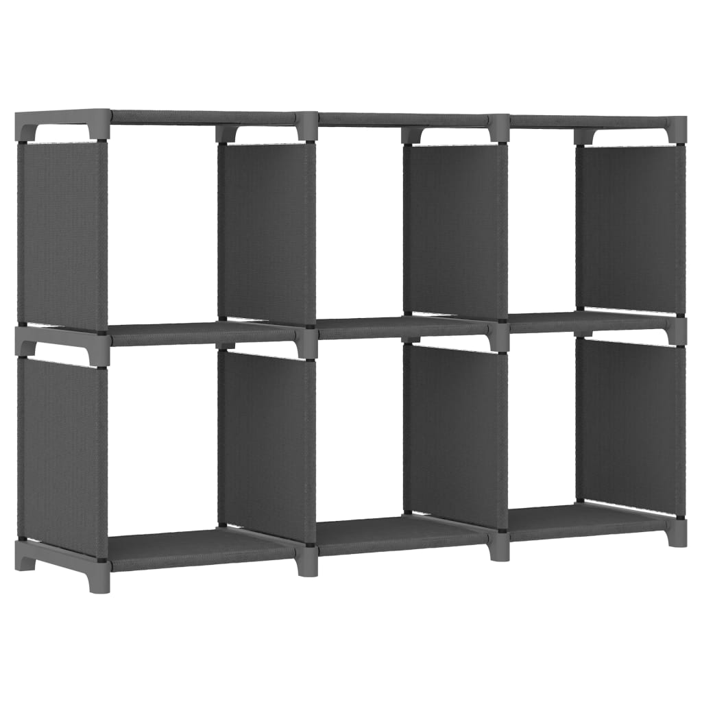 Étagère d'affichage 6 cubes Gris 103x30x72,5 cm Tissu - XIOS