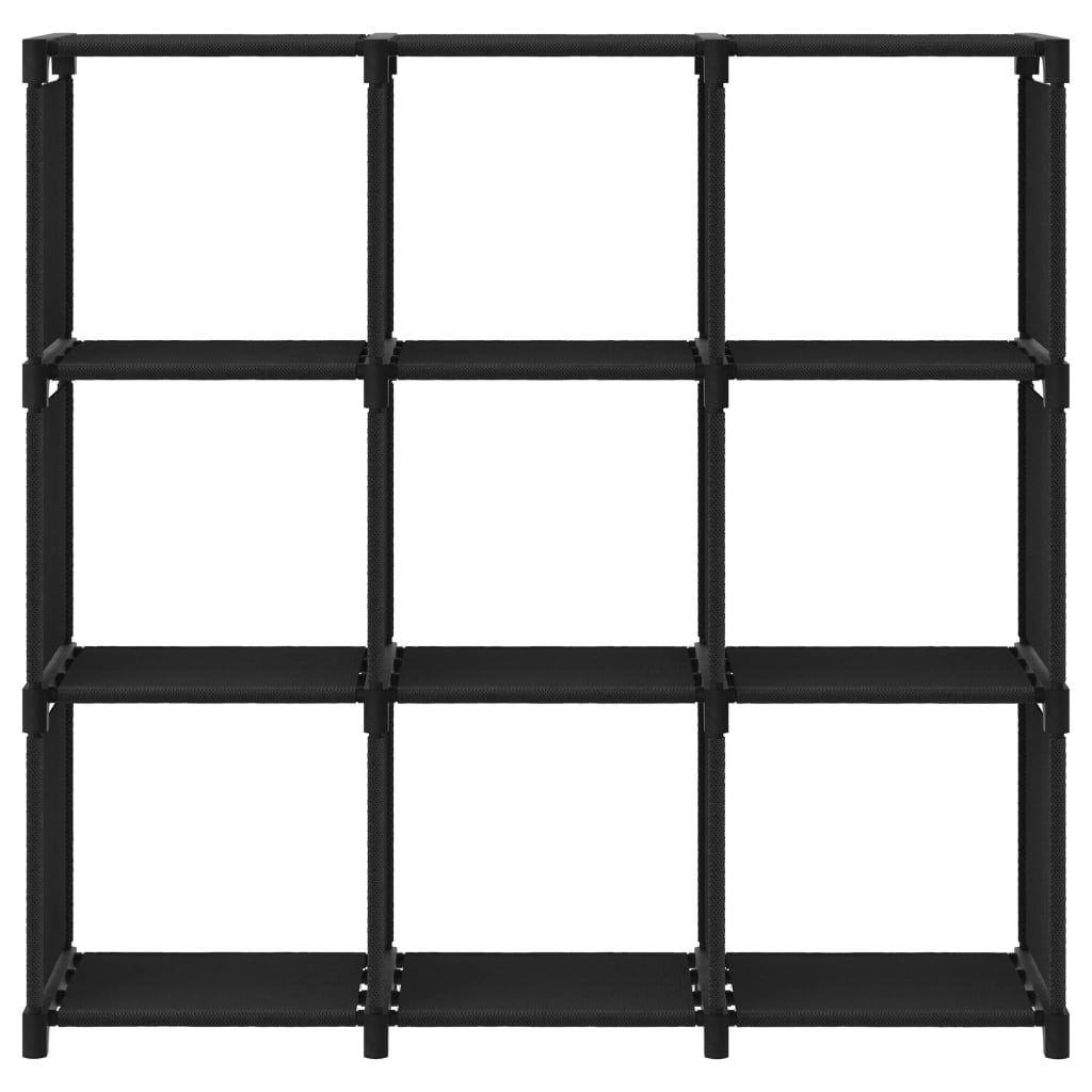 Étagère d'affichage 9 cubes Noir 103x30x107,5 cm Tissu - XIOS