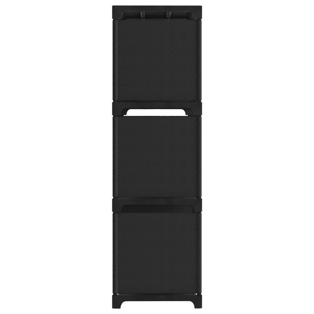 Étagère d'affichage 9 cubes Noir 103x30x107,5 cm Tissu - XIOS