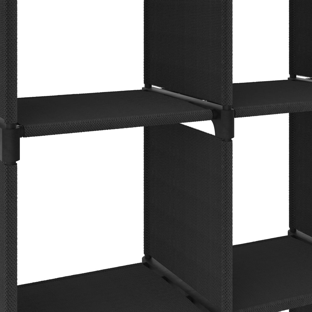 Étagère d'affichage 9 cubes Noir 103x30x107,5 cm Tissu - XIOS