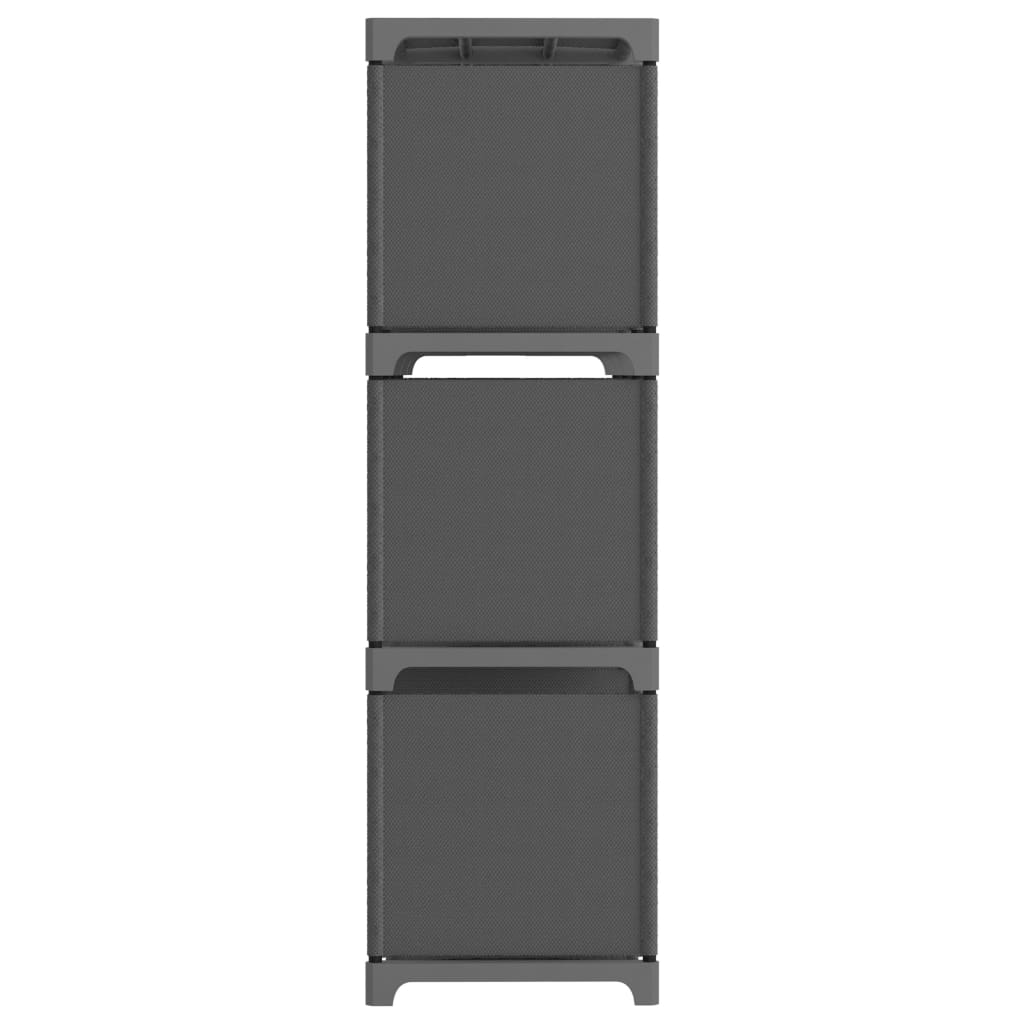 Étagère d'affichage 9 cubes Gris 103x30x107,5 cm Tissu - XIOS