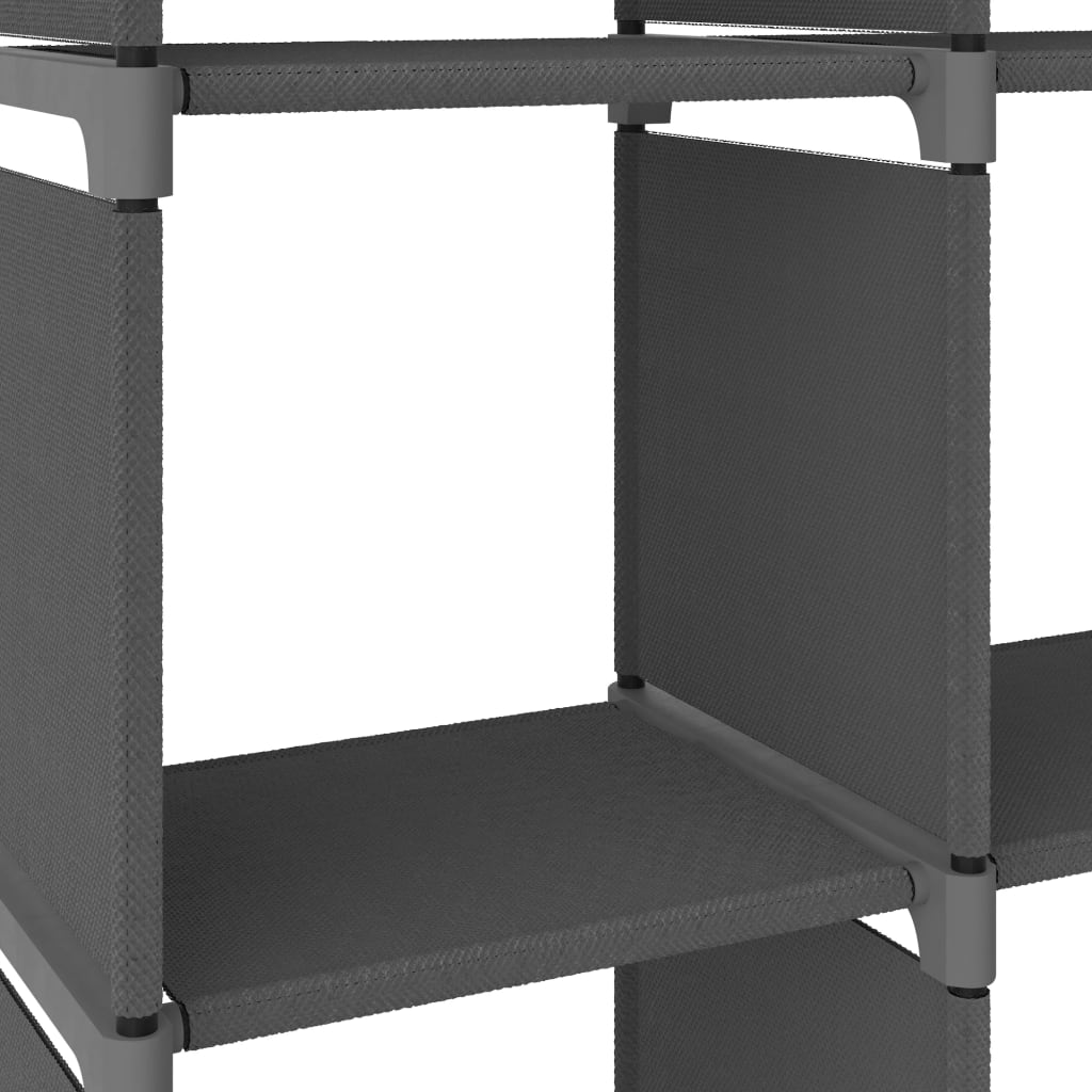 Étagère d'affichage 9 cubes Gris 103x30x107,5 cm Tissu - XIOS