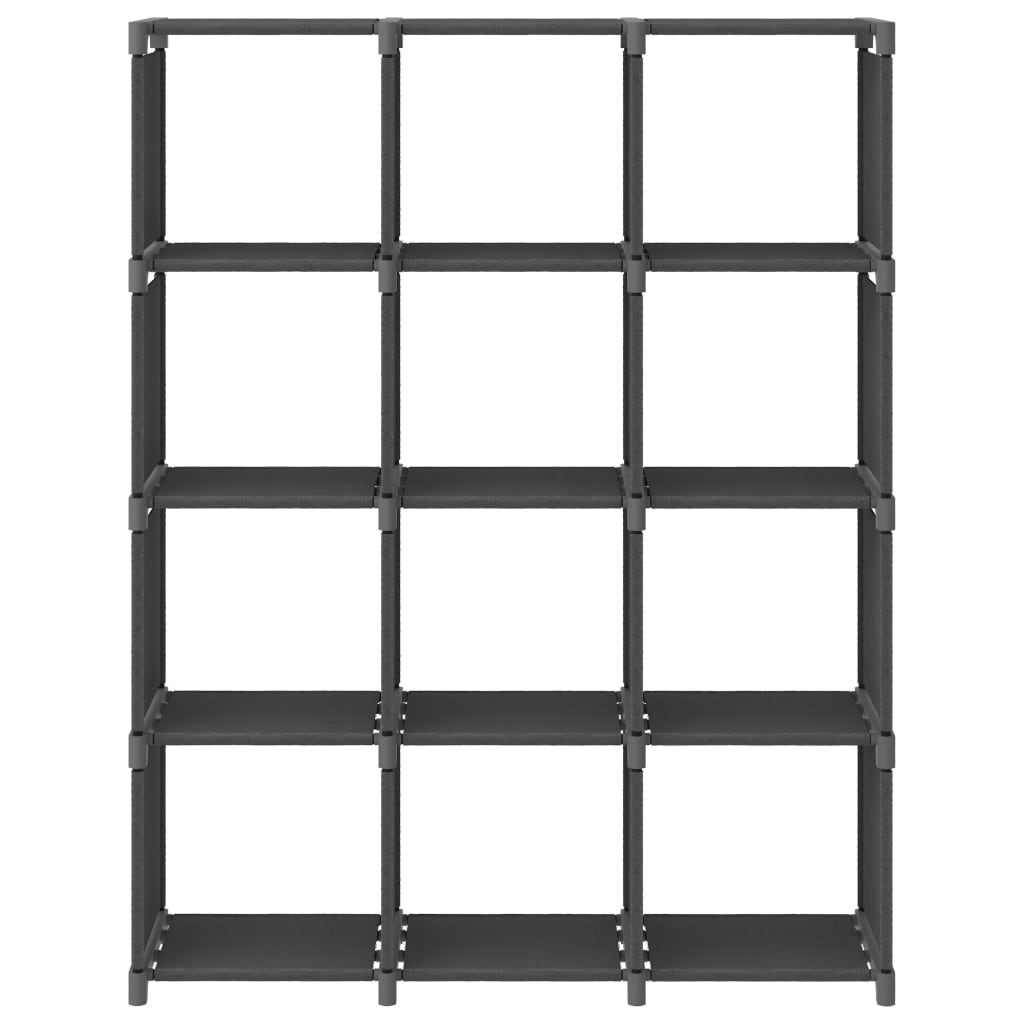 Étagère d'affichage 12 cubes Gris 103x30x141 cm Tissu - XIOS