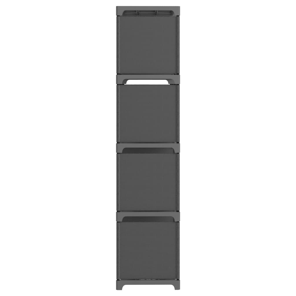 Étagère d'affichage 12 cubes Gris 103x30x141 cm Tissu - XIOS