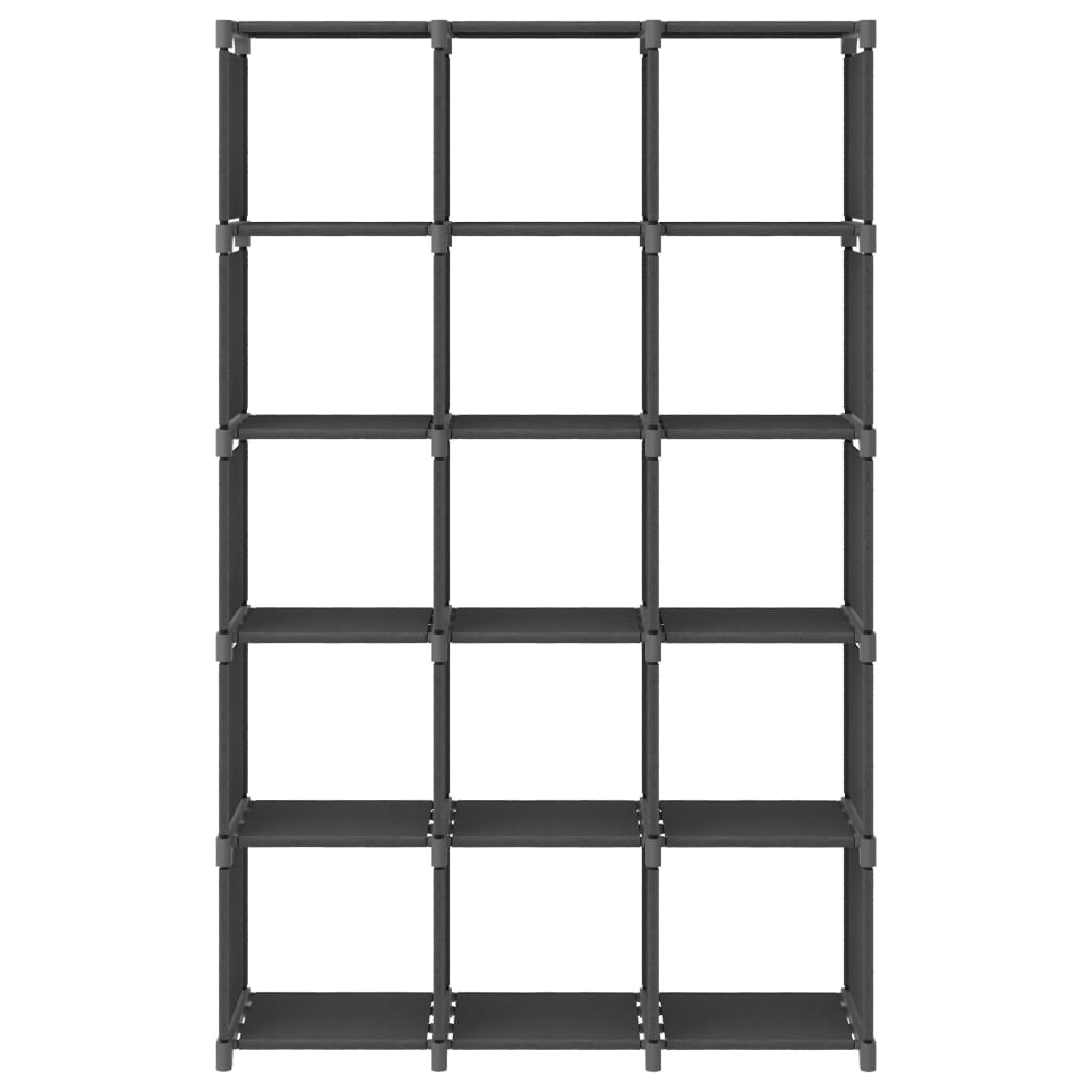 Étagère d'affichage 15 cubes Gris 103x30x175,5 cm Tissu - XIOS