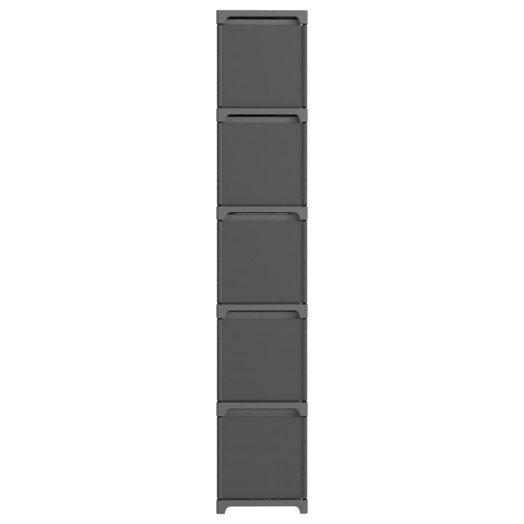 Étagère à 15 cubes avec boîtes Gris 103x30x175,5 cm Tissu - XIOS