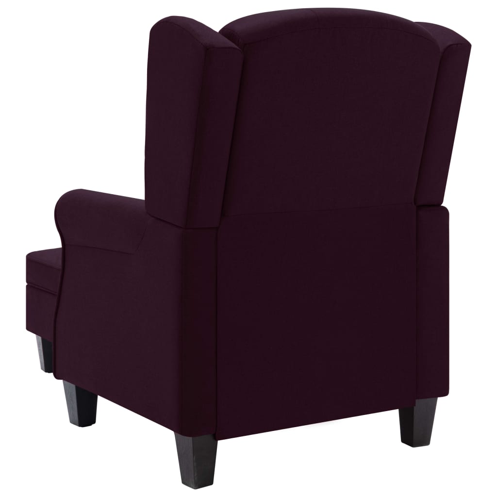 Fauteuil avec repose-pied Violet Tissu - XIOS