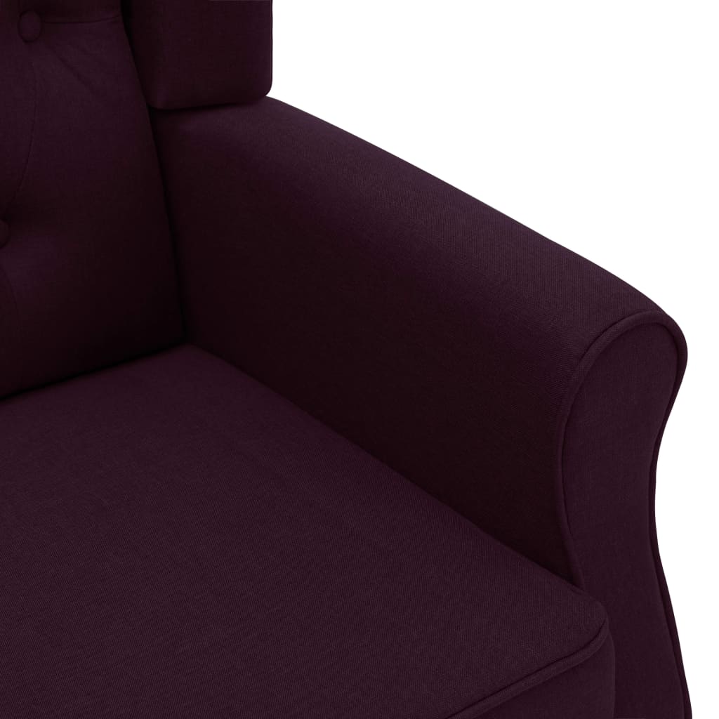 Fauteuil avec repose-pied Violet Tissu - XIOS