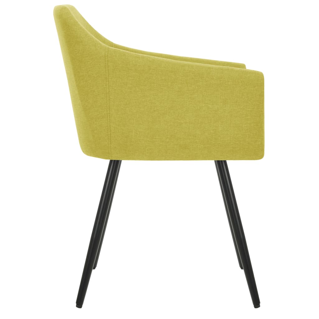 Chaises à manger lot de 2 vert tissu - XIOS