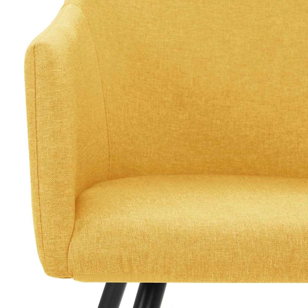 Chaises à manger lot de 2 jaune tissu - XIOS