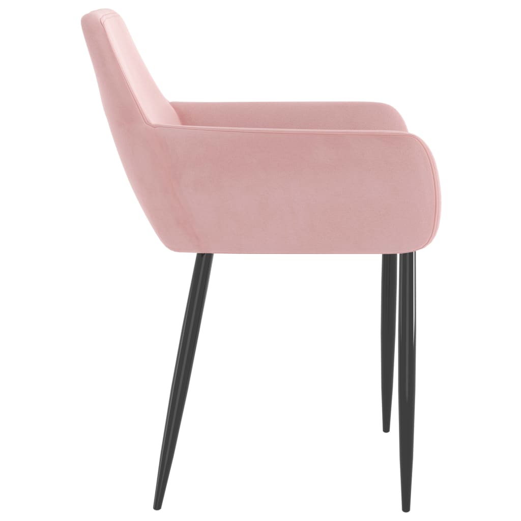 Chaises à manger lot de 2 Rose Velours - XIOS
