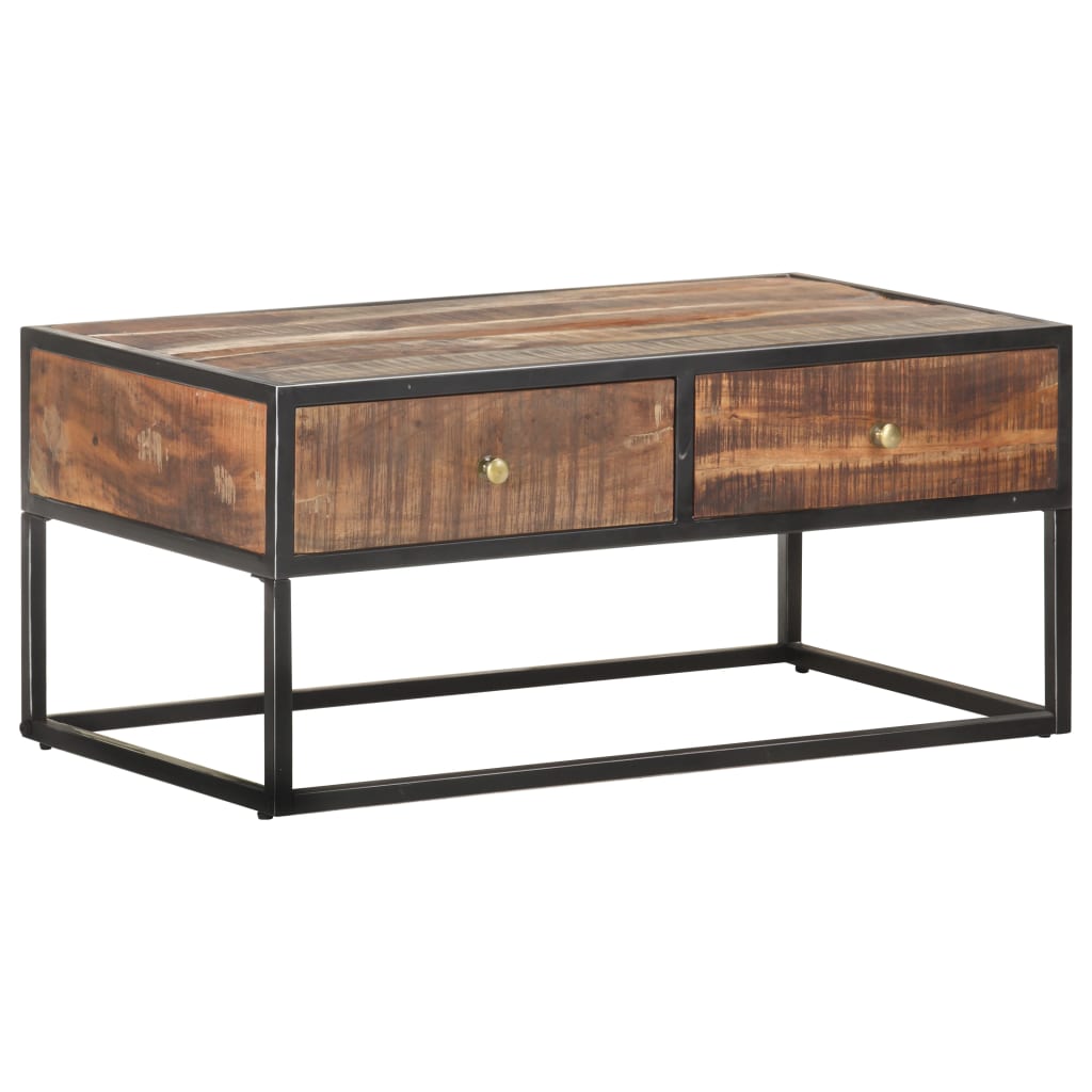 Table basse 90x50x40 cm Bois d'acacia brut - XIOS