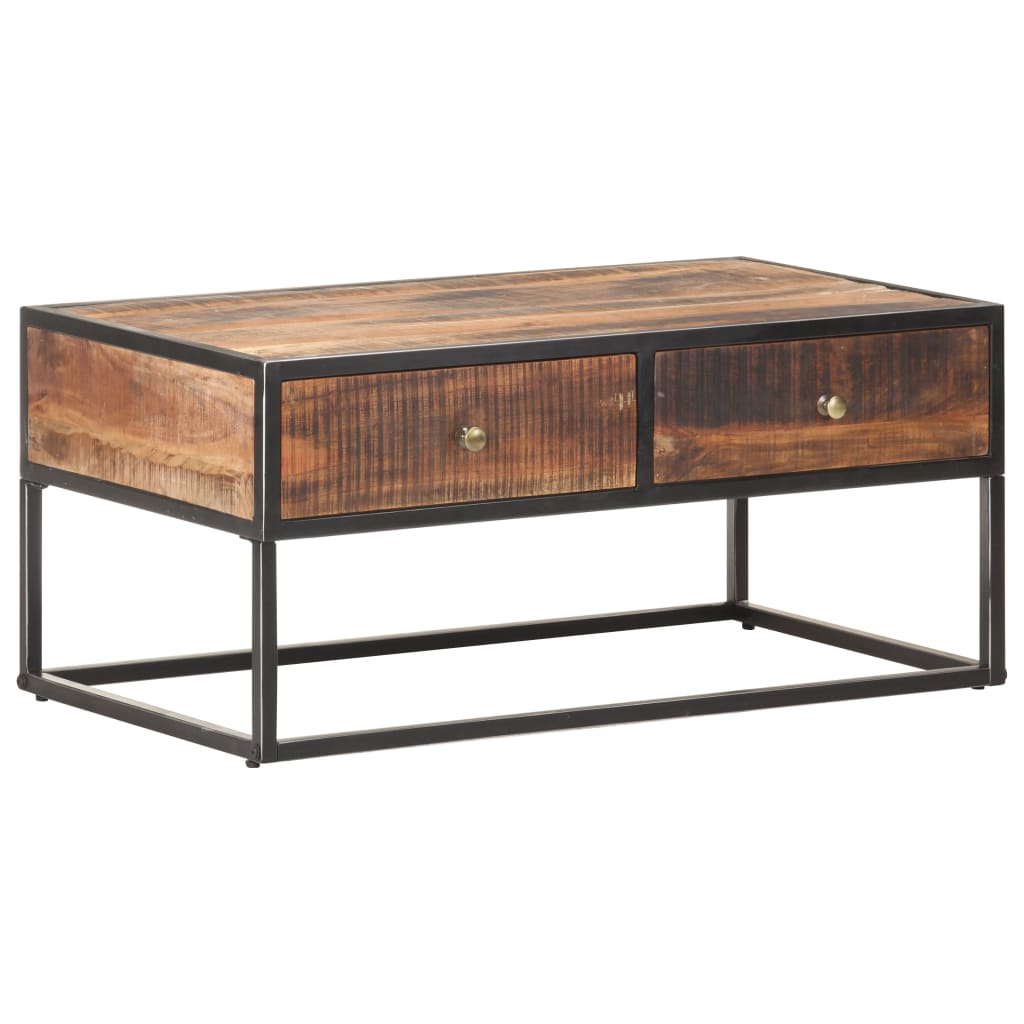 Table basse 90x50x40 cm Bois d'acacia brut - XIOS