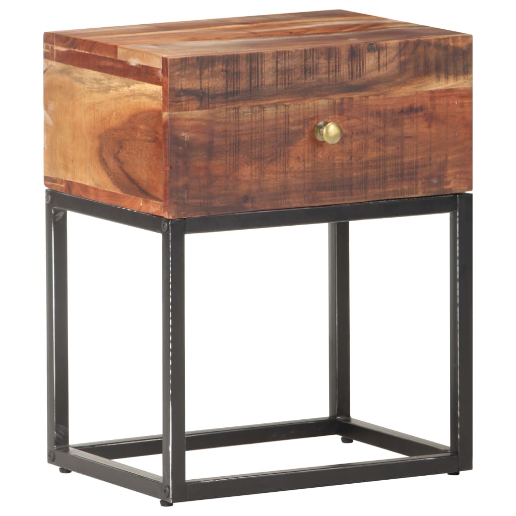 Table de chevet 40x30x50 cm Bois d'acacia brut - XIOS