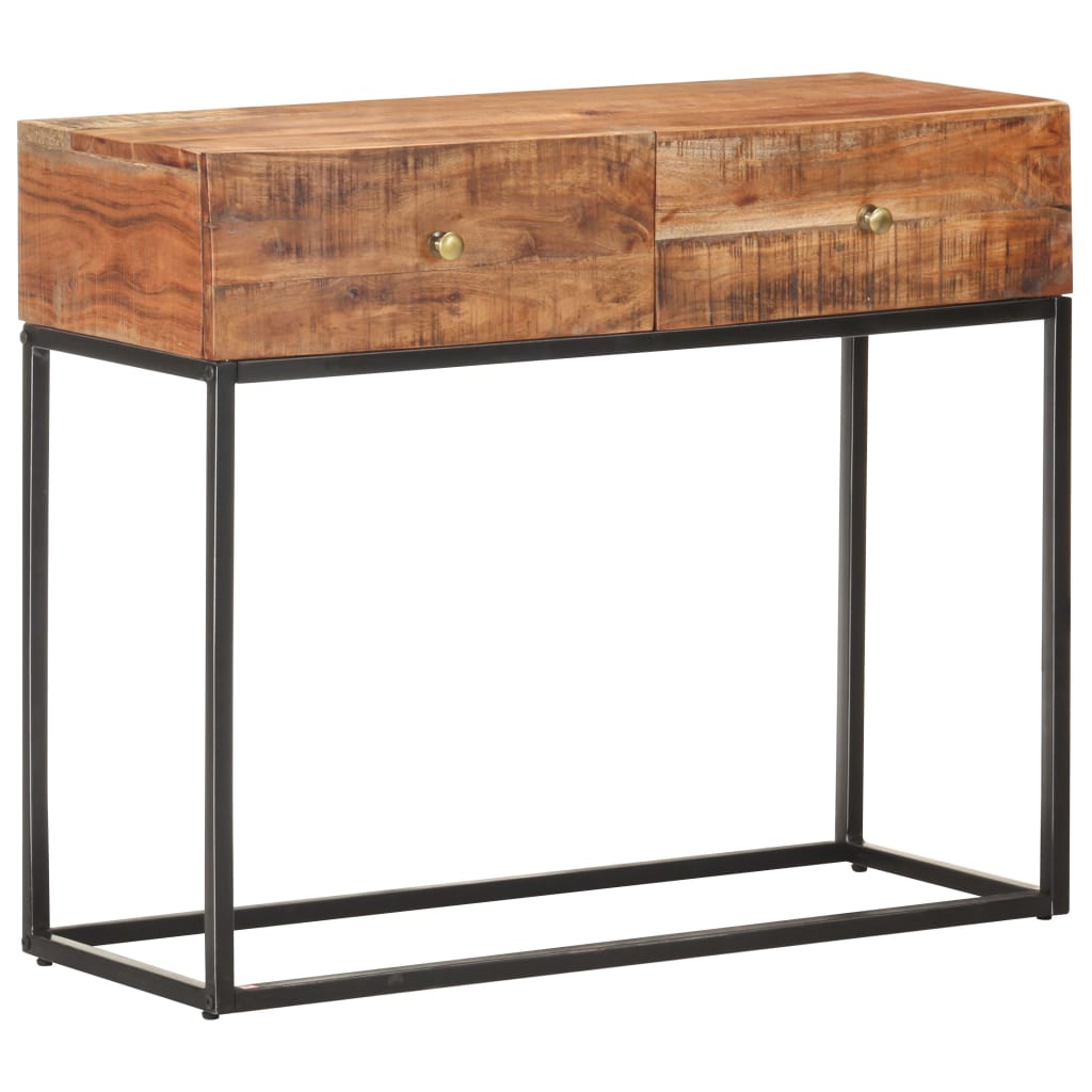 Table console 90x35x75 cm Bois d'acacia brut - XIOS