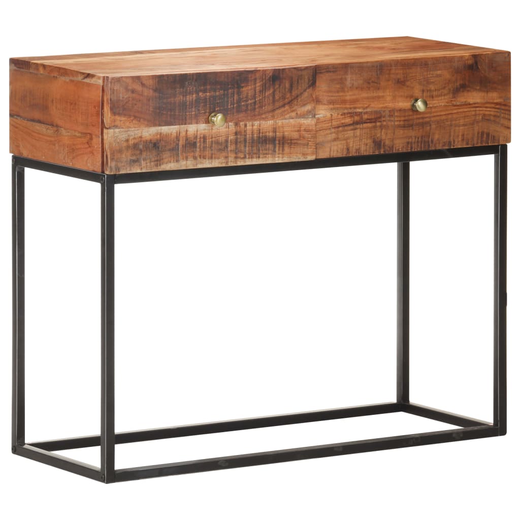 Table console 90x35x75 cm Bois d'acacia brut - XIOS