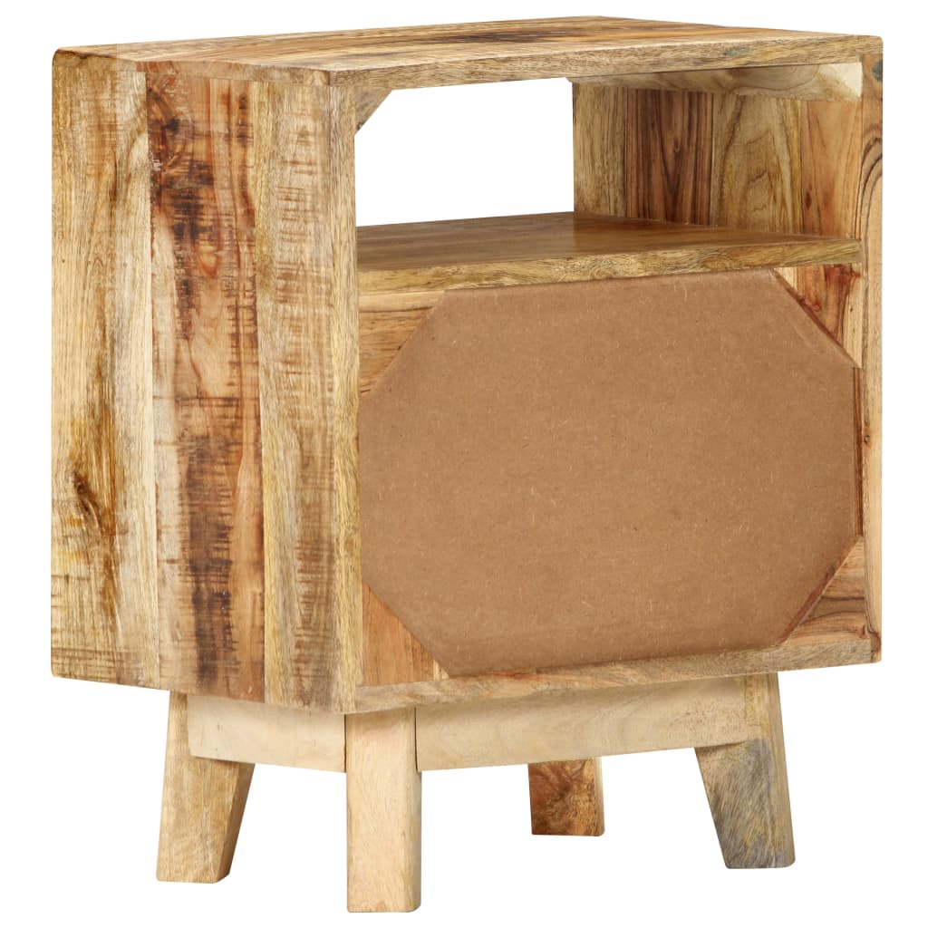 Table de chevet 40x30x50 cm Bois de manguier brut - XIOS
