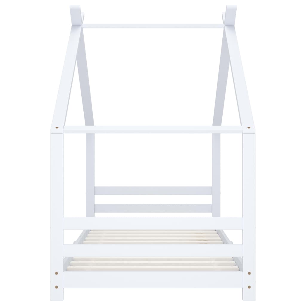 Cadre de lit d'enfant Blanc Bois de pin massif 90x200 cm - XIOS