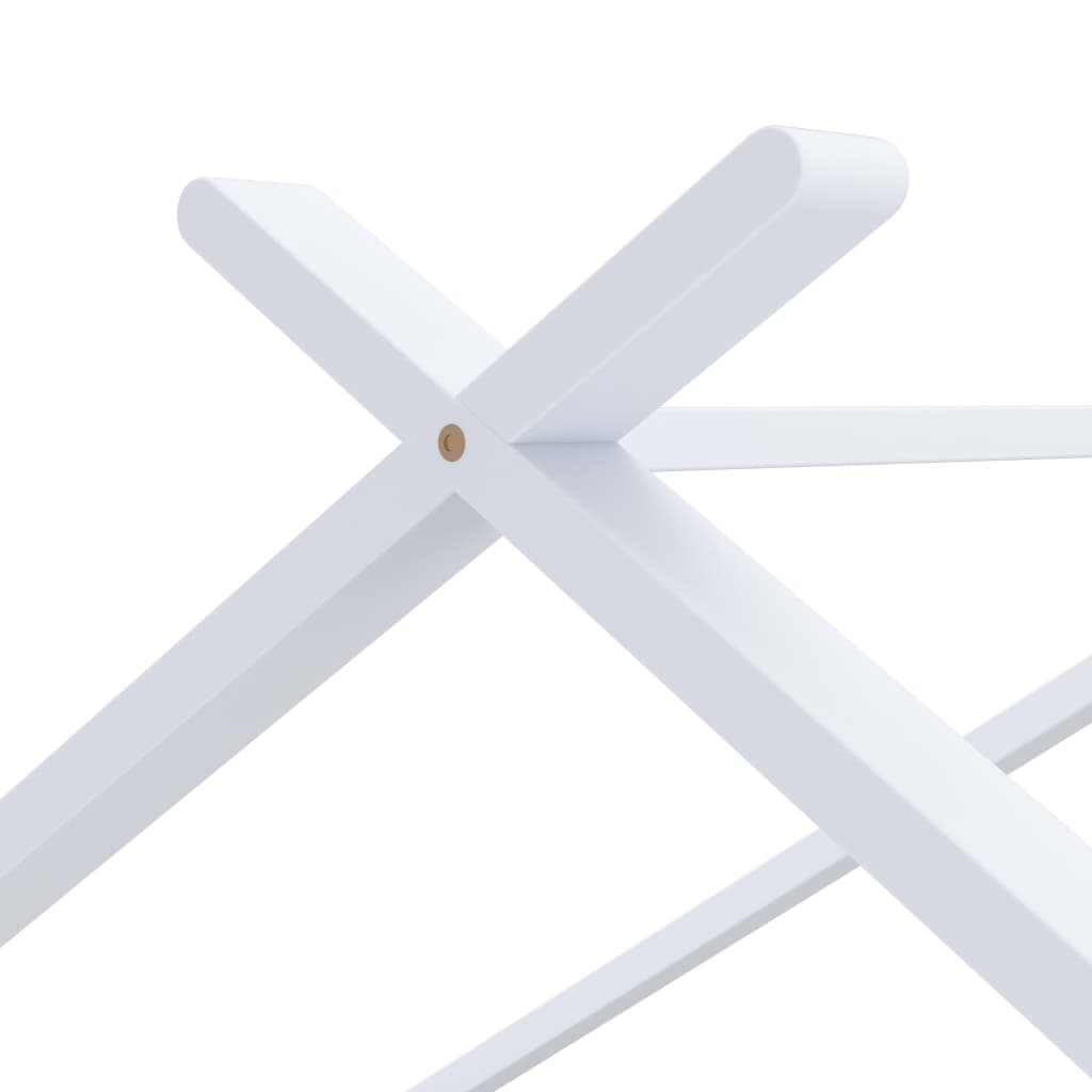 Cadre de lit d'enfant Blanc Bois de pin massif 90x200 cm - XIOS
