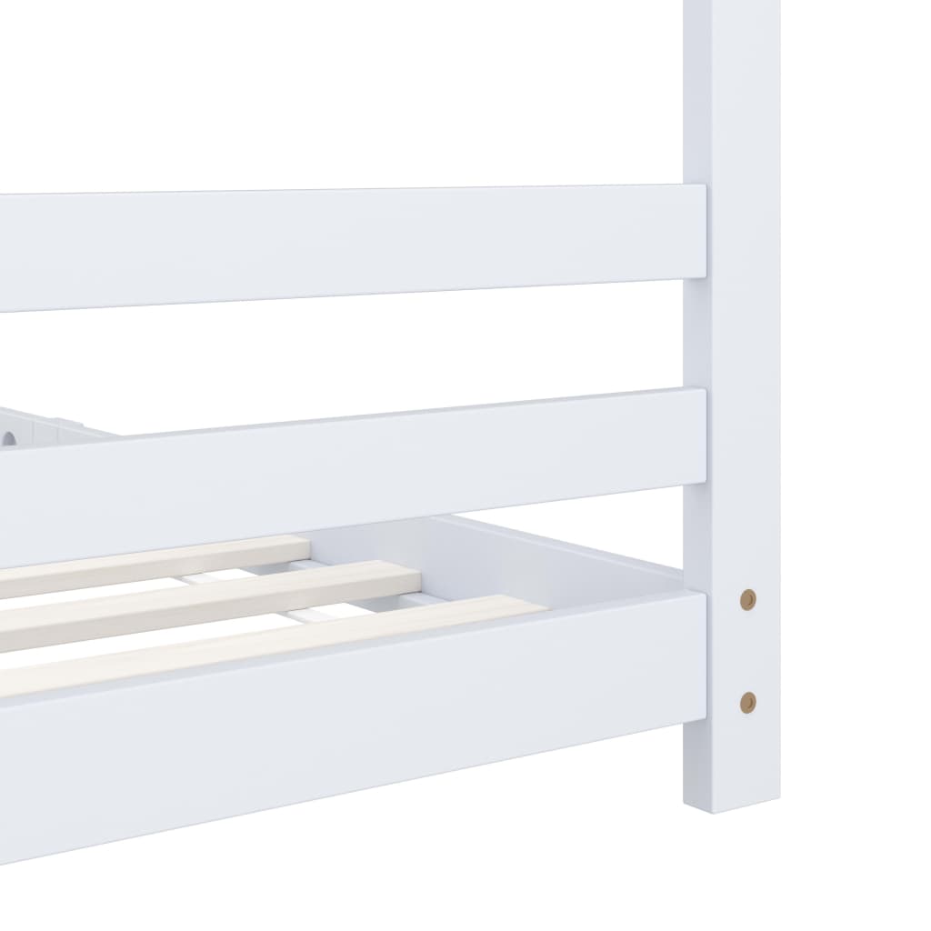 Cadre de lit d'enfant Blanc Bois de pin massif 90x200 cm - XIOS