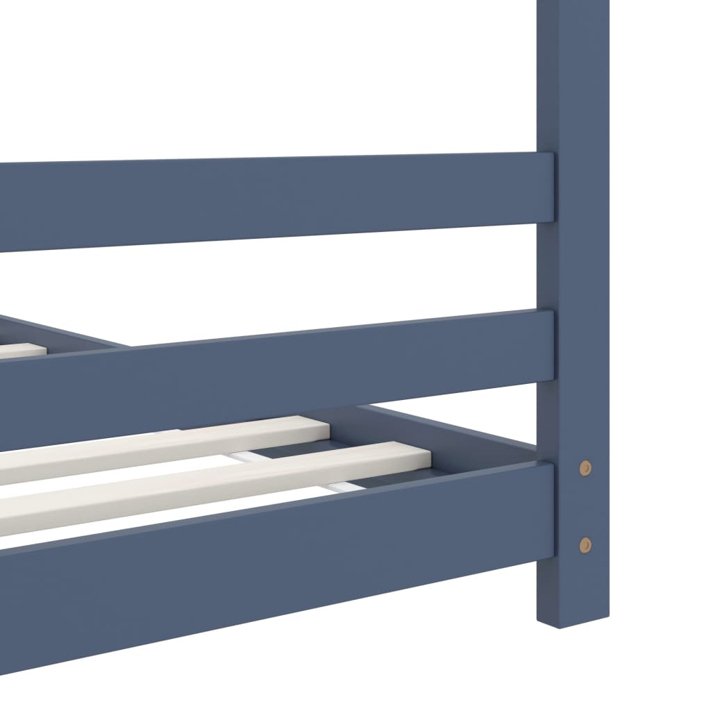 Cadre de lit d'enfant Gris Bois de pin massif 70x140 cm - XIOS
