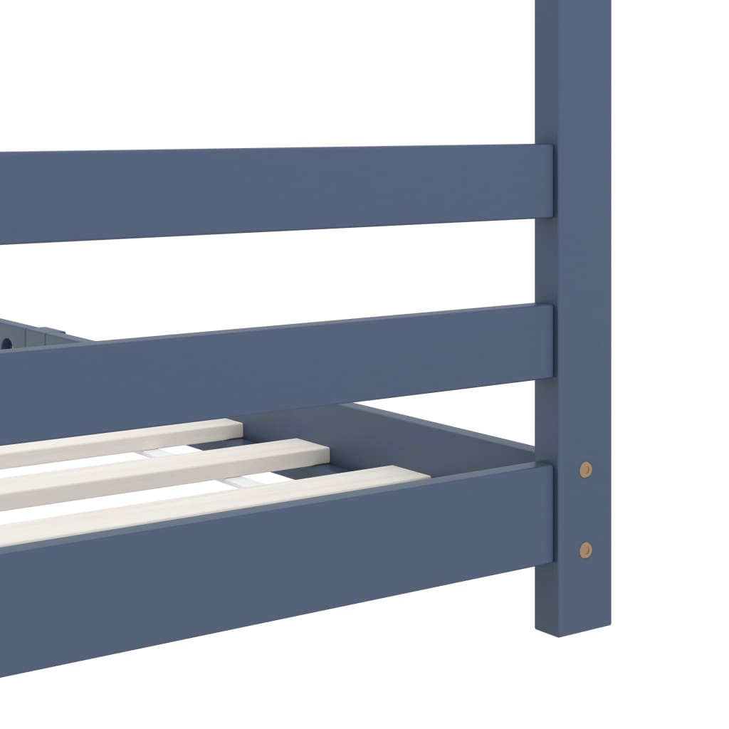 Cadre de lit d'enfant Gris Bois de pin massif 90x200 cm - XIOS